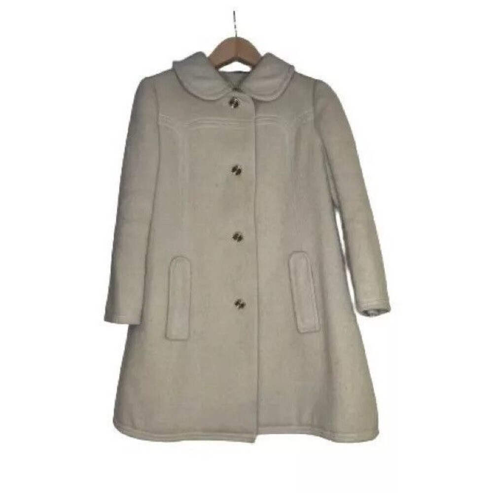 Wool Coat Off White Womens M Weatherproof Outfitter of Olympics Teams Germany